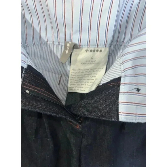 Anthropologie Plus Fours Denim Pleated Shorts Women Size 6 - Picture 6 of 7